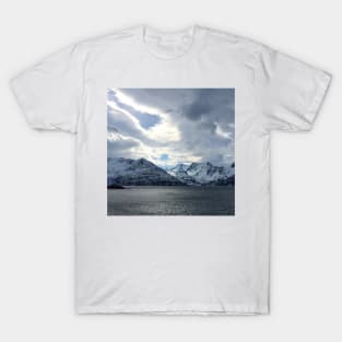 Snowy Mountains Near Øksfjord, Norway T-Shirt